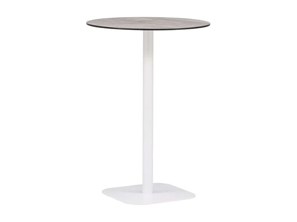 Table de Bar de Jardin "Milano" 100cm Gris & Blanc