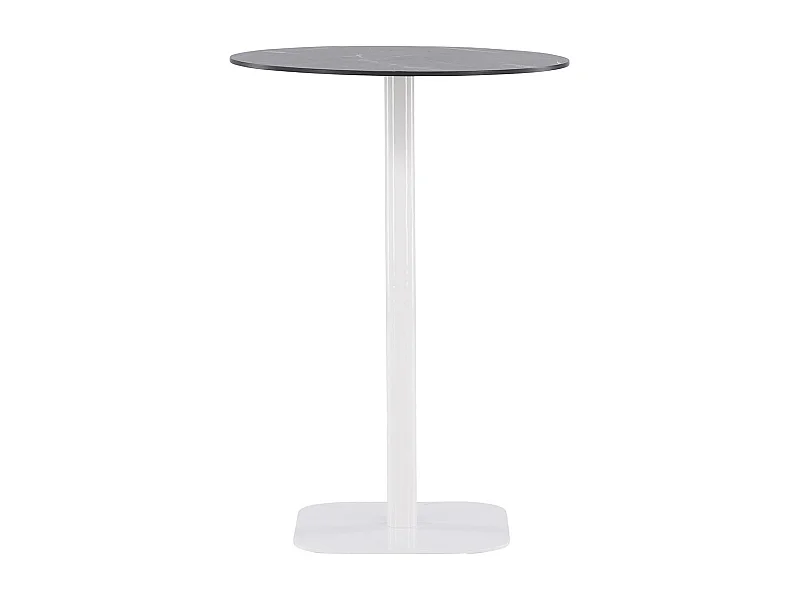 Table de Bar de Jardin "Milano" 100cm Gris & Blanc