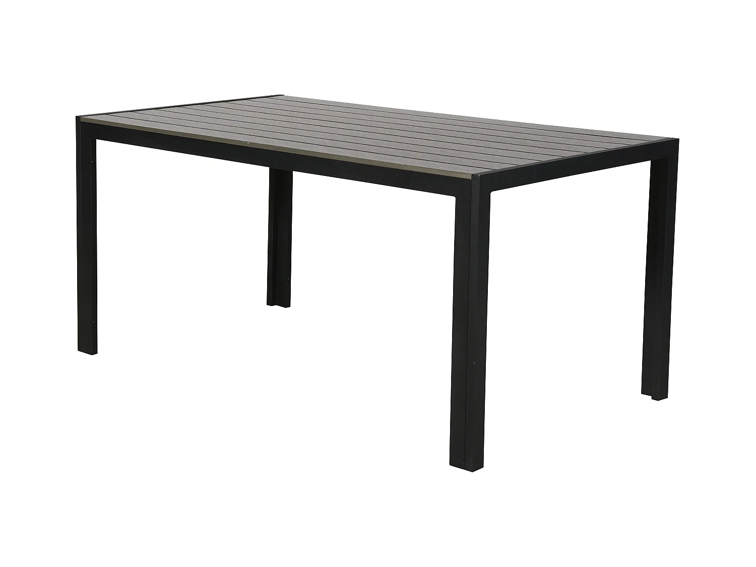 Cirl Table de jardin, 150 cm, noir/gris.