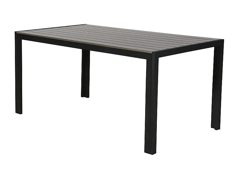 Cirl Table de jardin, 150 cm, noir/gris.