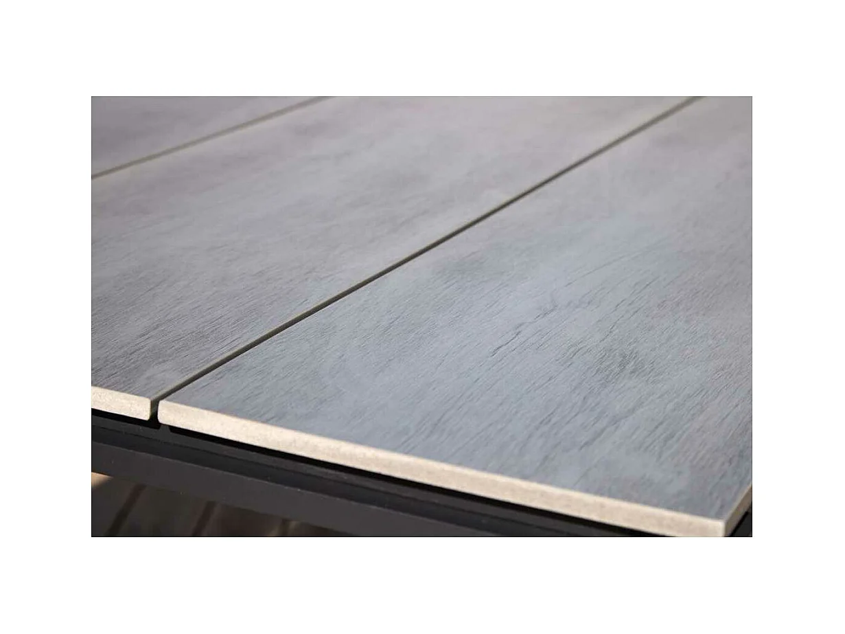 Martinus Gartentisch 100x210cm schwarz,grau.