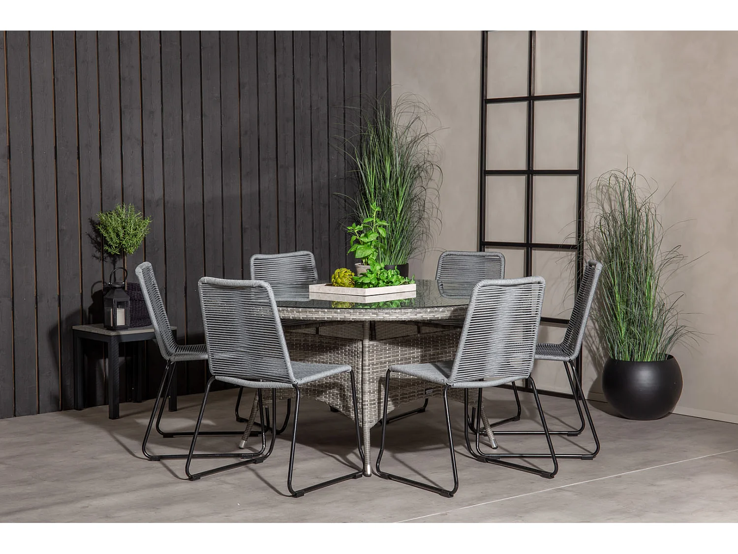 Volta eettafel tuin Ø150cm grijs.