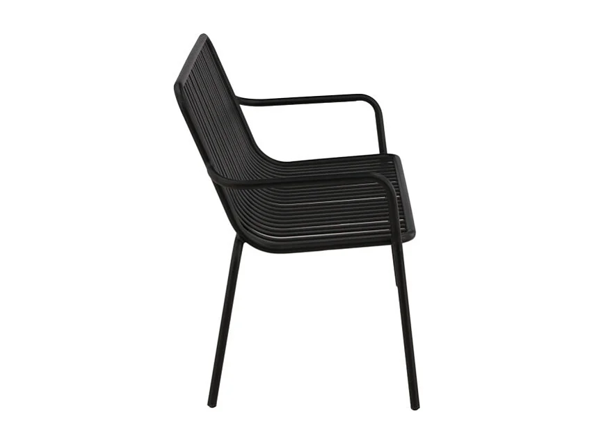 Banc de Jardin en Métal "Peking" 130cm Noir
