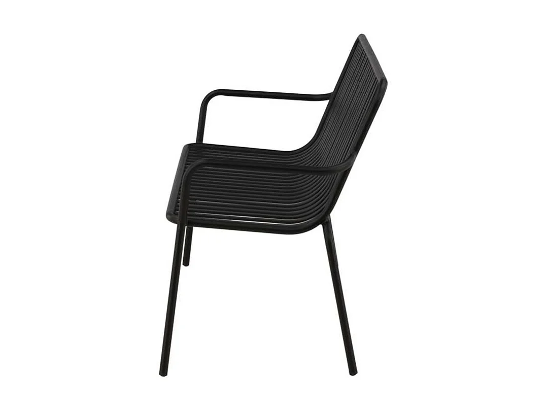 Banc de Jardin en Métal "Peking" 130cm Noir
