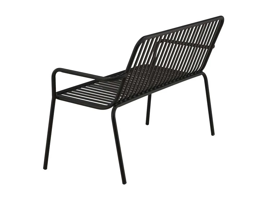 Banc de Jardin en Métal "Peking" 130cm Noir