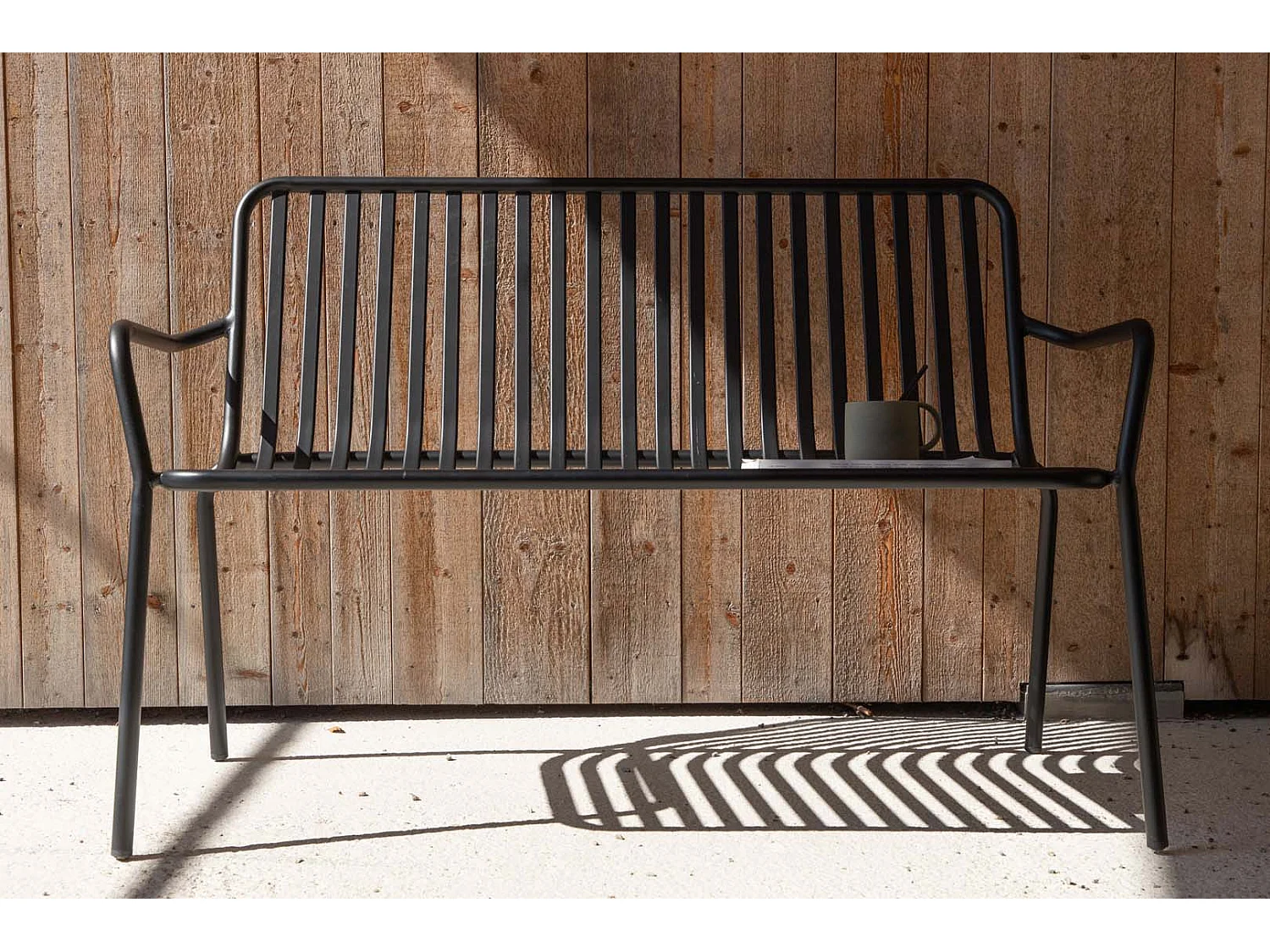Peking banc de jardin noir.