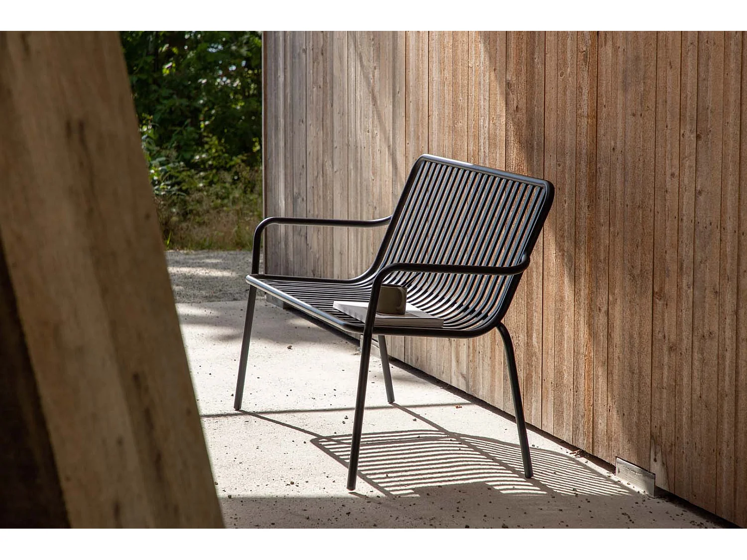 Peking banc de jardin noir.