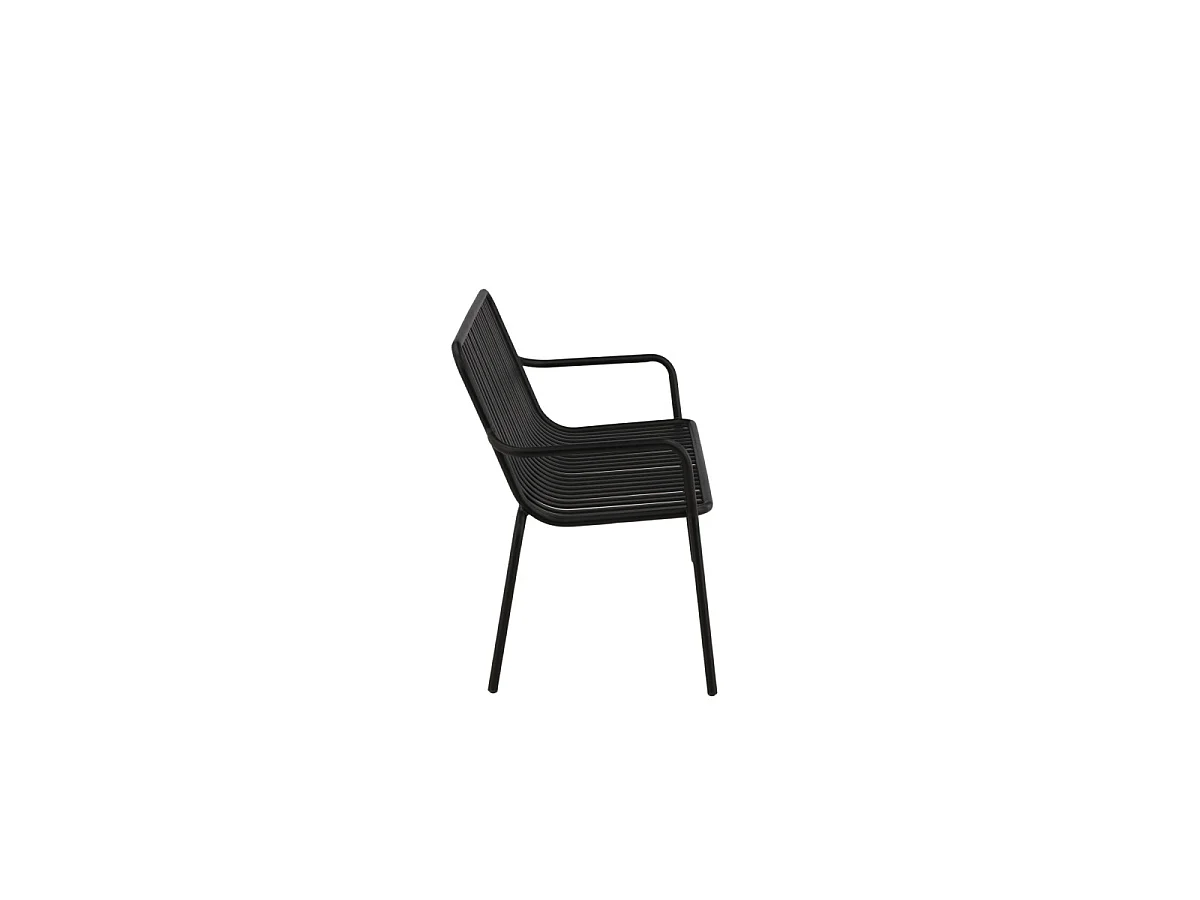 Banc de Jardin en Métal "Peking" 130cm Noir