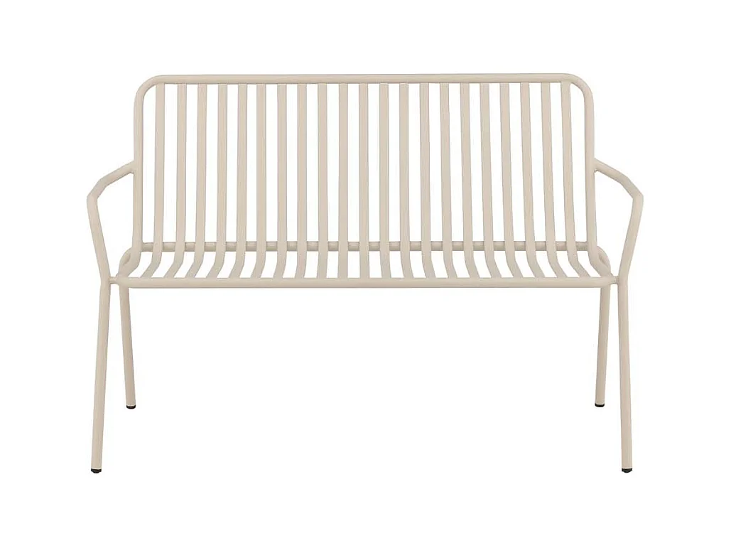 Banc de Jardin en Métal "Peking" 130cm Beige