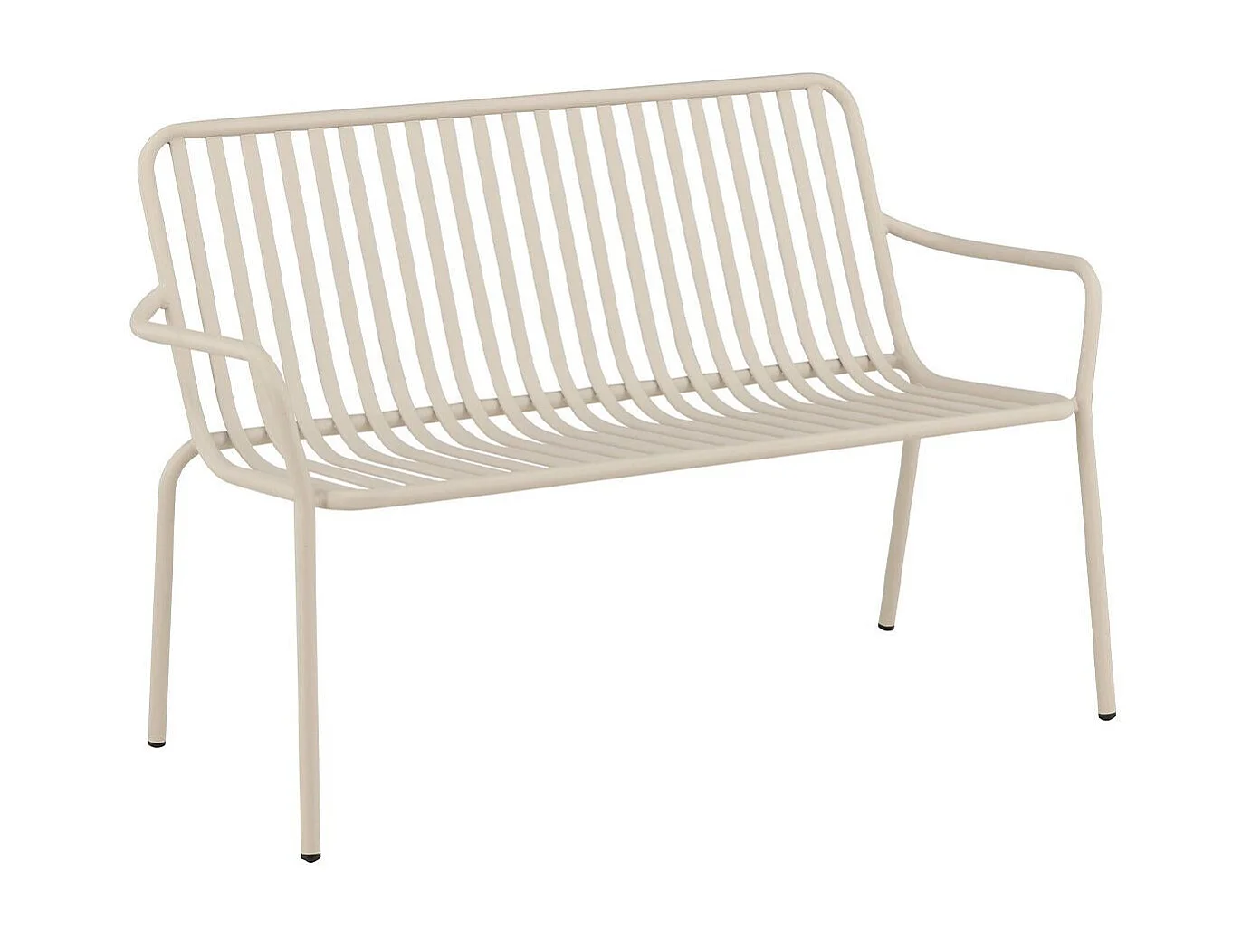 Banc de Jardin en Métal "Peking" 130cm Beige
