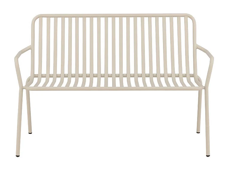 Banc de Jardin en Métal "Peking" 130cm Beige