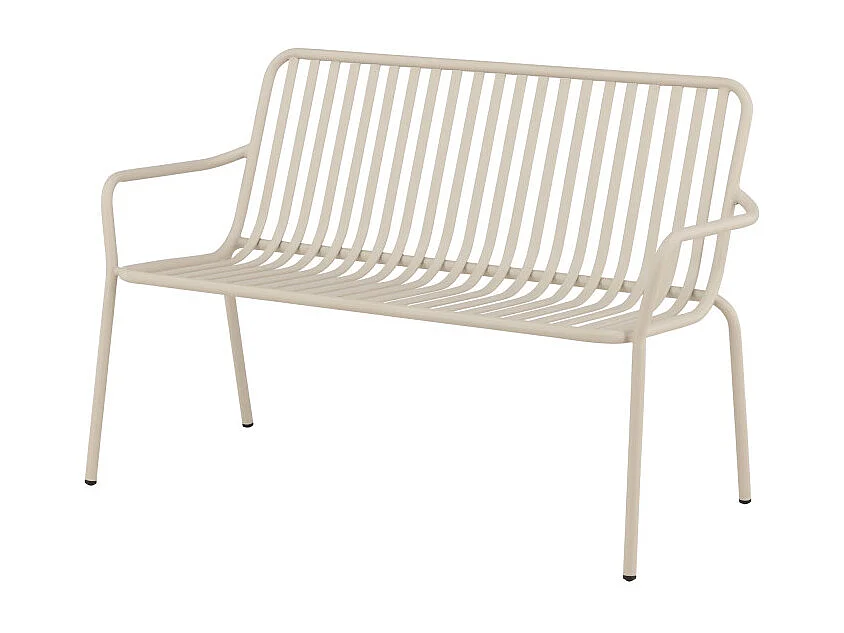 Banc de Jardin en Métal "Peking" 130cm Beige