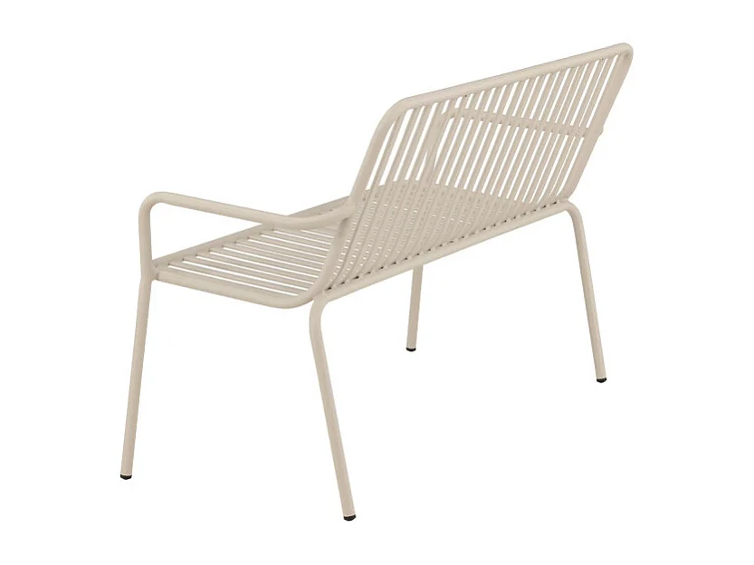 Banc de Jardin en Métal "Peking" 130cm Beige
