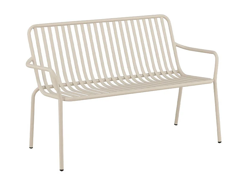 Banc de Jardin en Métal "Peking" 130cm Beige