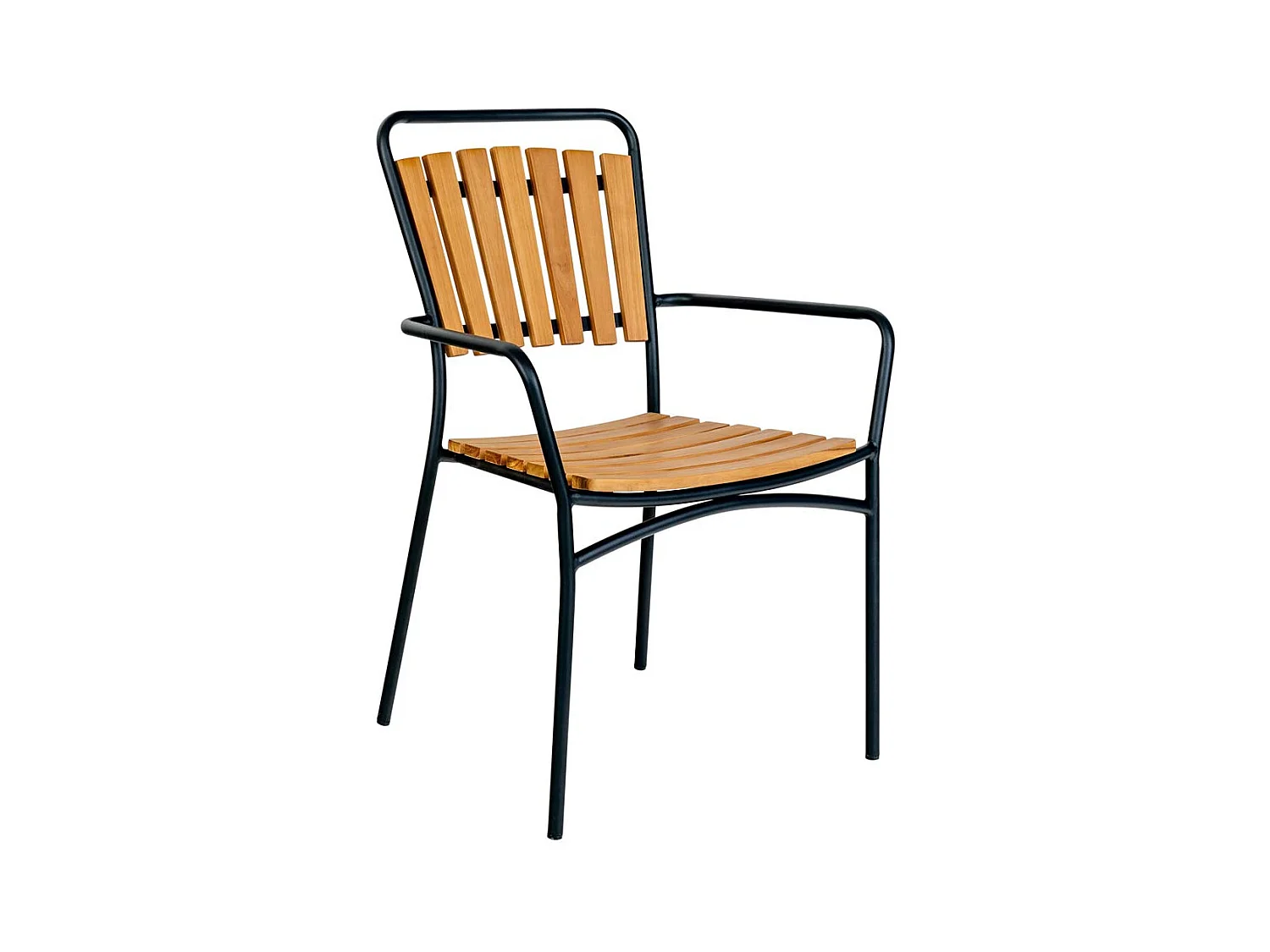 Cleveland chaise de jardin teck,noir.