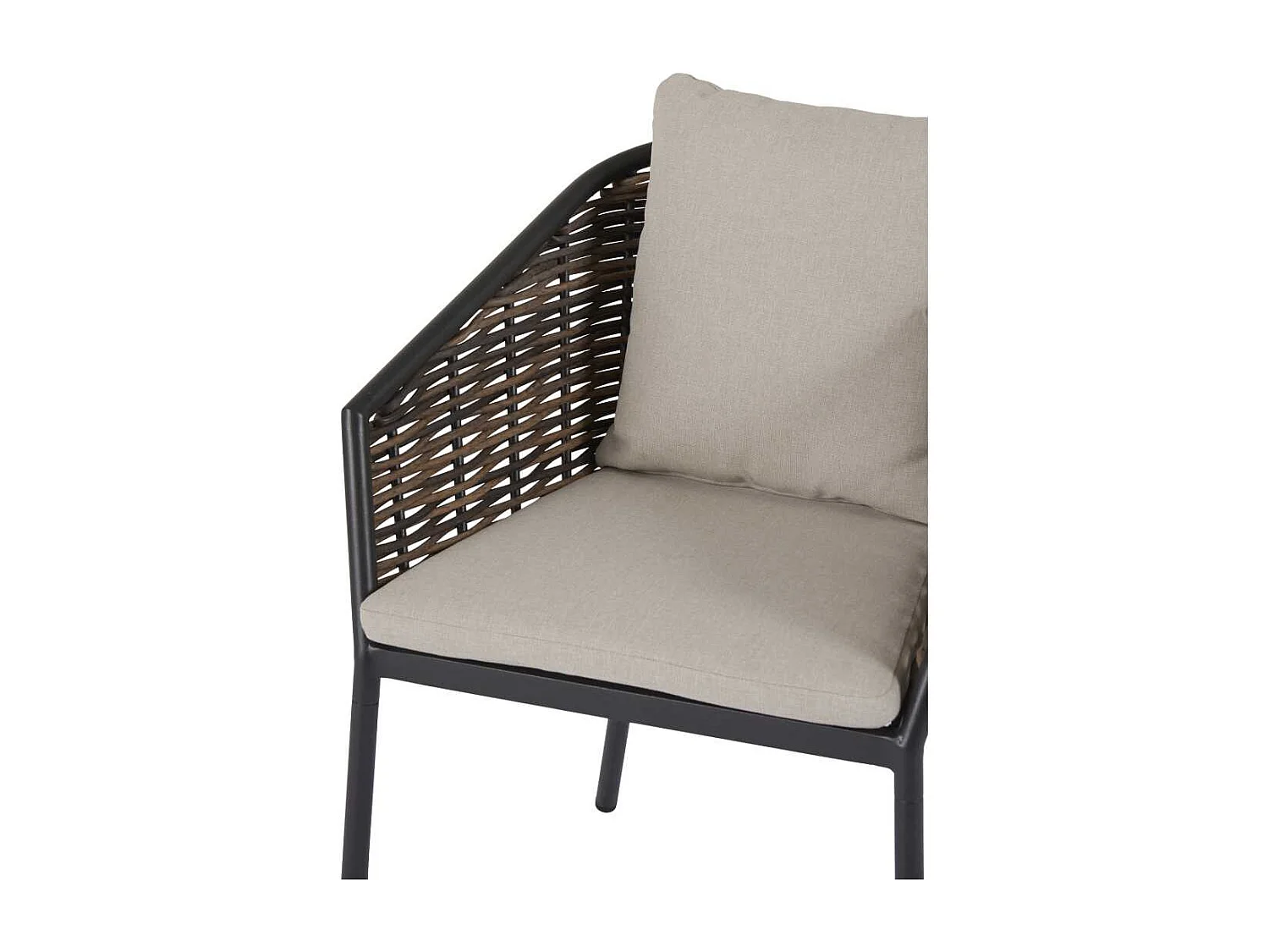 Daniella chaise de jardin avec coussin marron.