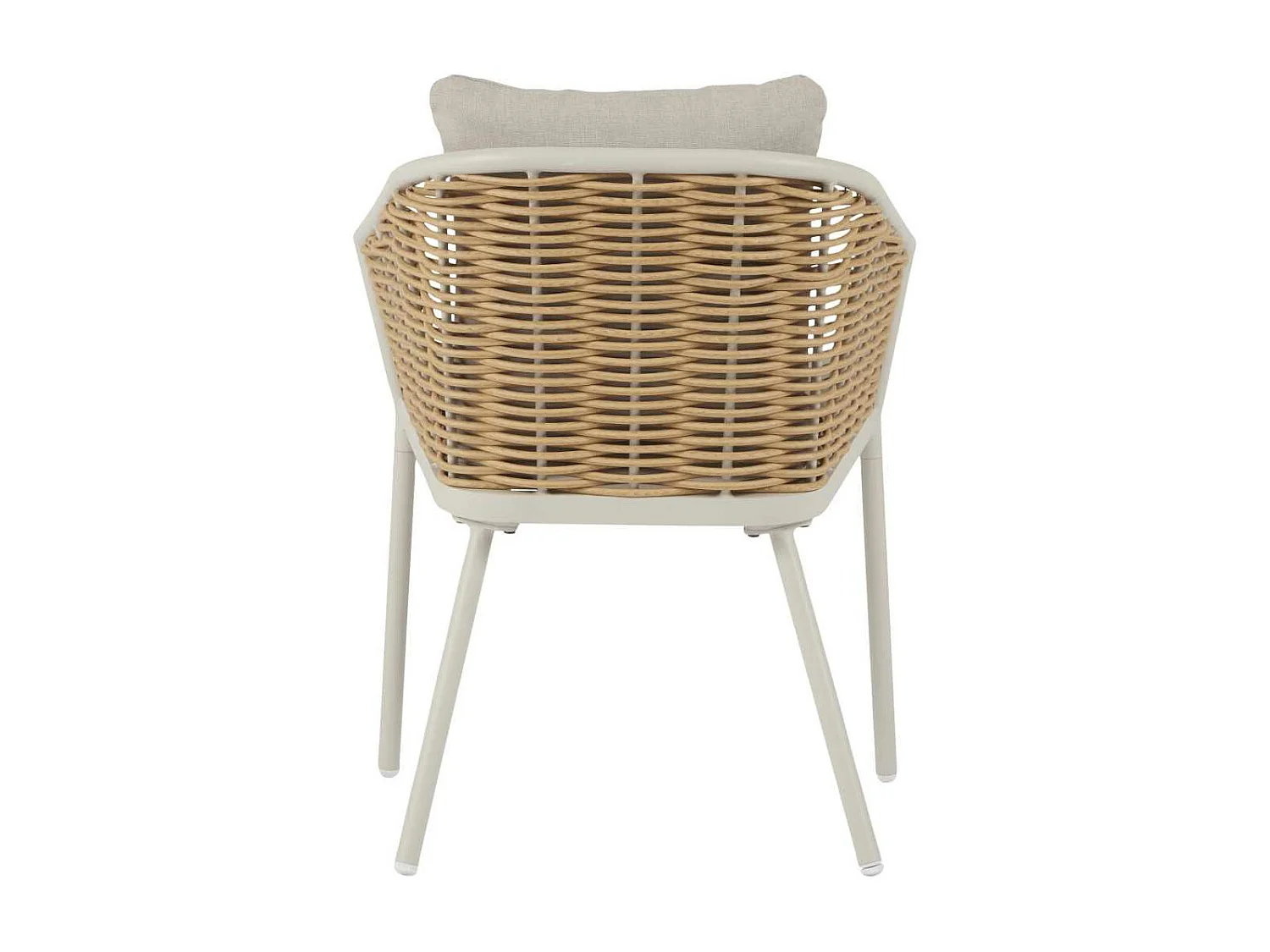 Daniella chaise de jardin avec coussin naturel,gris.