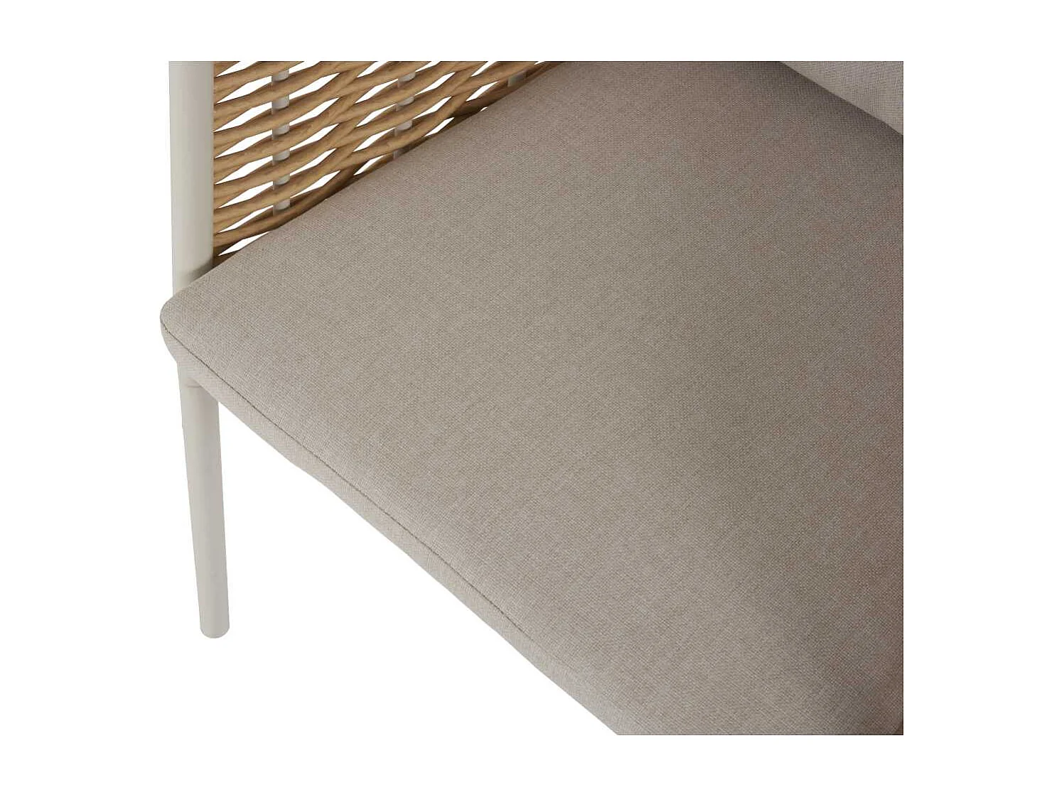 Daniella chaise de jardin avec coussin naturel,gris.