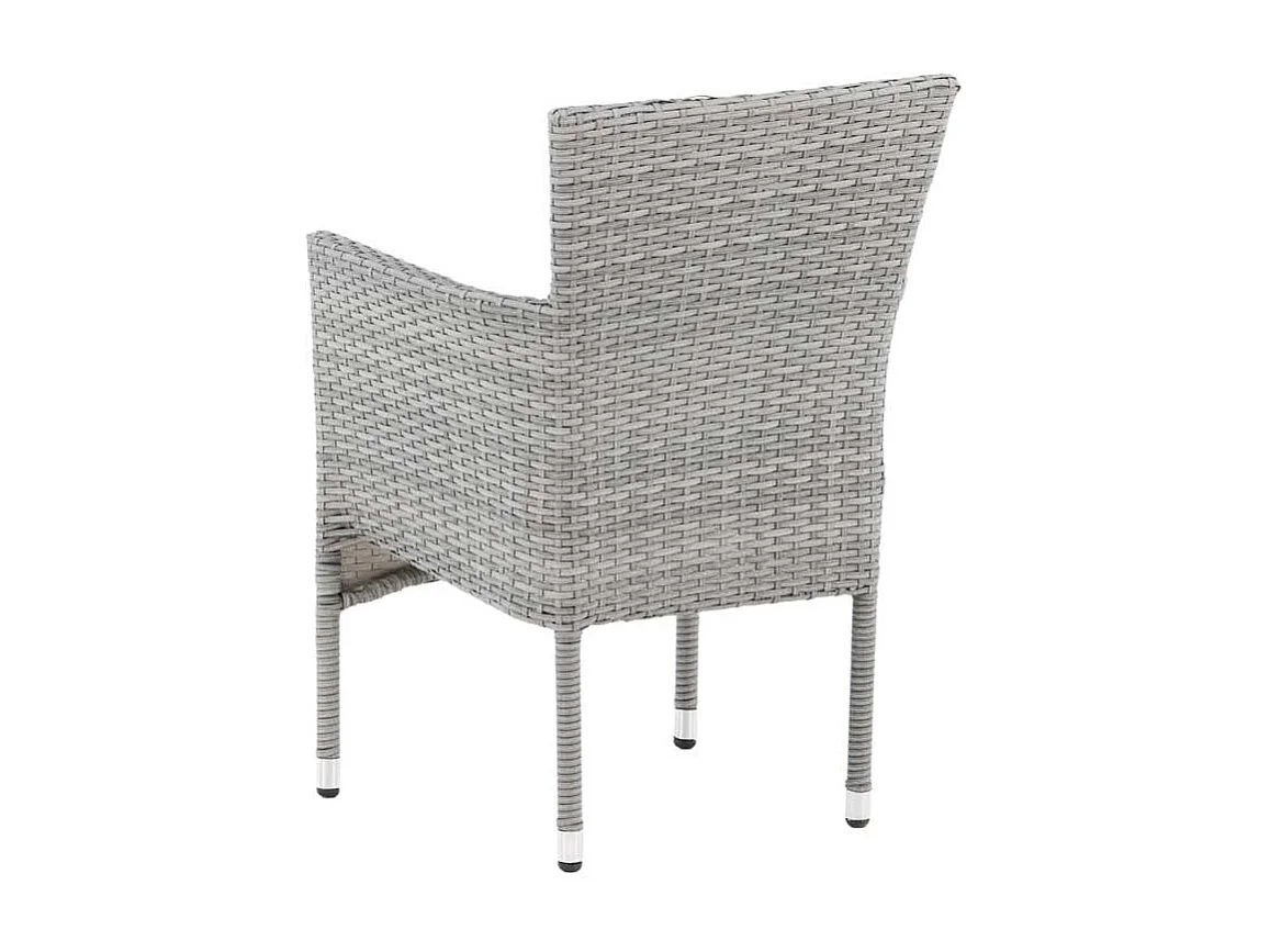 Malina chaise de jardin avec coussin de jardin gris.