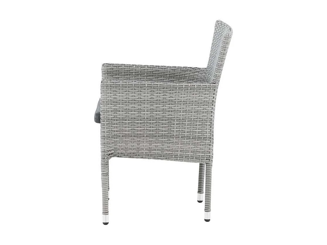 Malina chaise de jardin avec coussin de jardin gris.