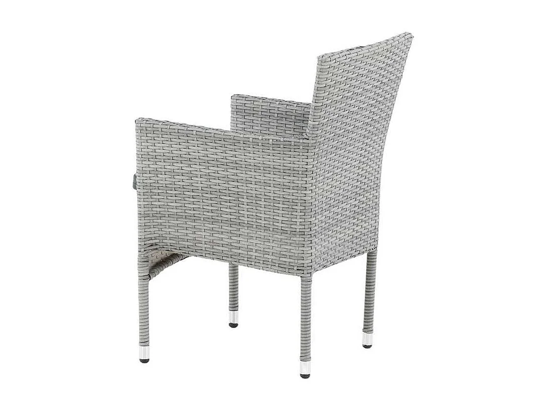 Malina chaise de jardin avec coussin de jardin gris.