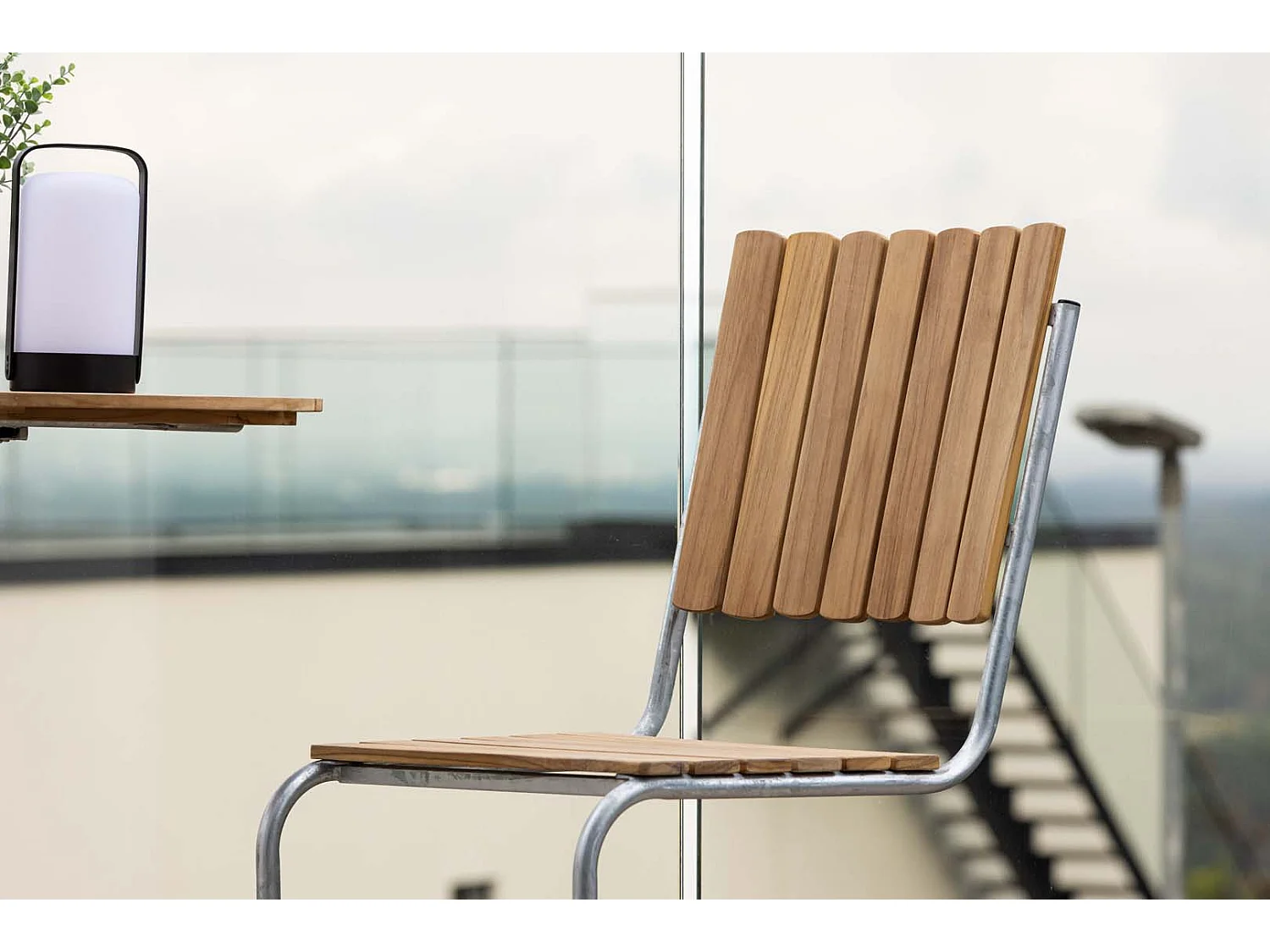 Chaise de Jardin en Teck "Holmsund" 87cm Naturel