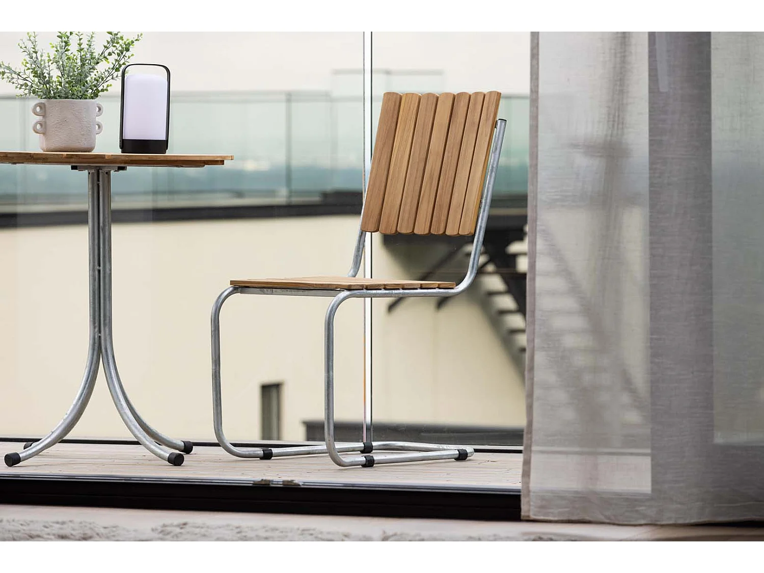 Chaise de Jardin en Teck "Holmsund" 87cm Naturel