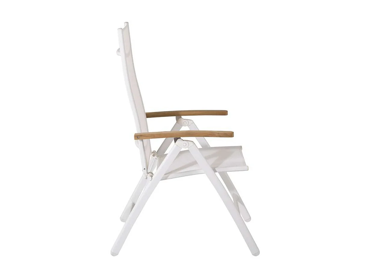 Panama Gartenstuhl einstellbar weiß.