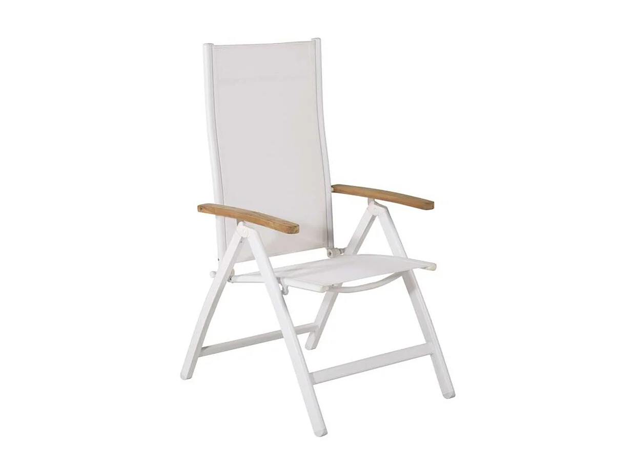 Panama Chaise de jardin réglable, blanc.