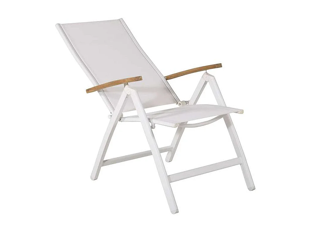 Panama Chaise de jardin réglable, blanc.