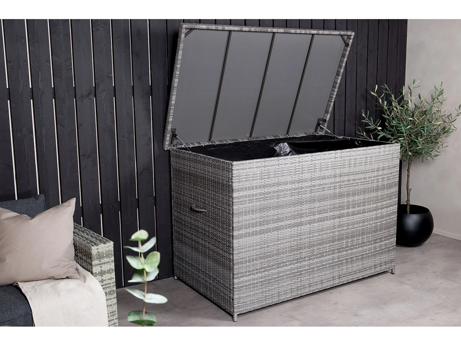 Coffre de Jardin "Amazona" 150cm Gris