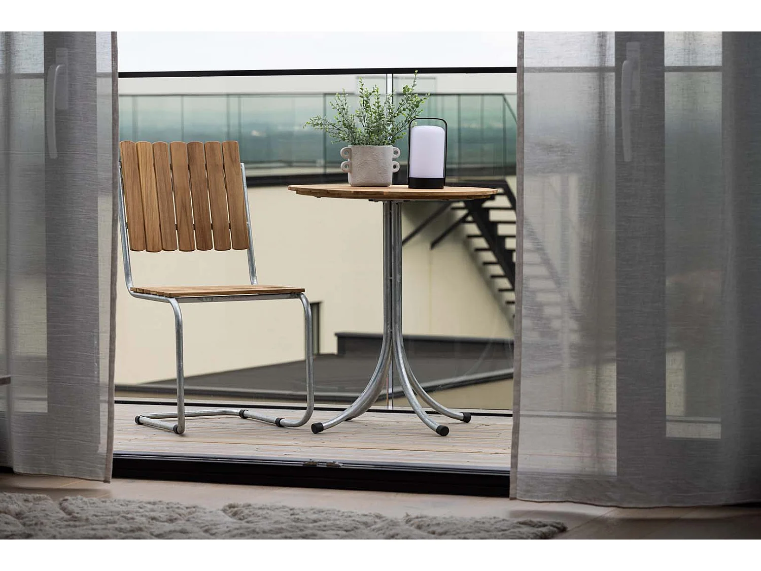 Table de Jardin en Teck "Holmsund" 75cm Naturel