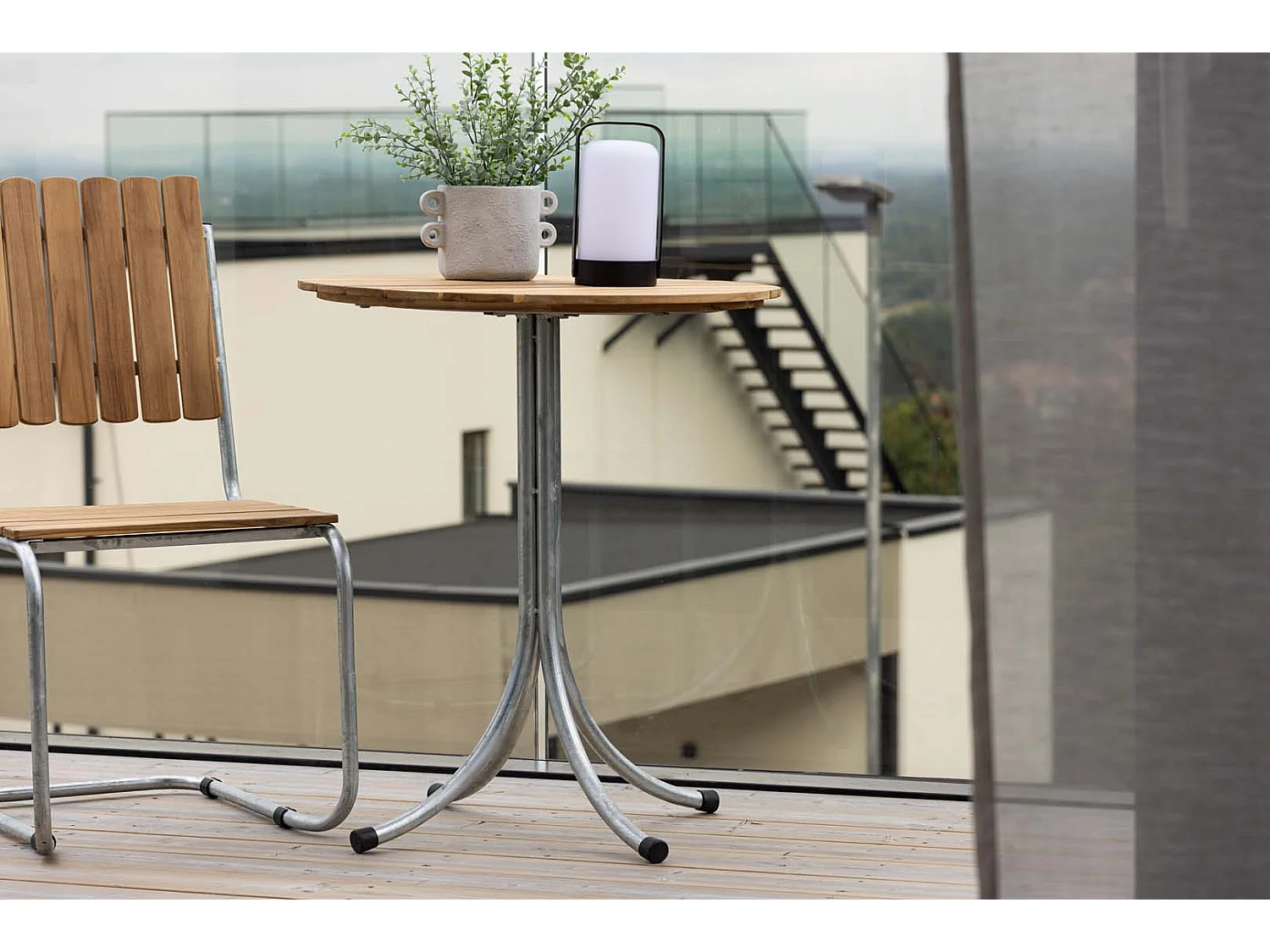 Table de Jardin en Teck "Holmsund" 75cm Naturel