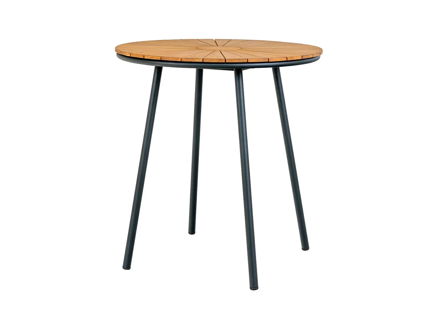 Cleveland table de café Ø70cm extérieur teck,noir.