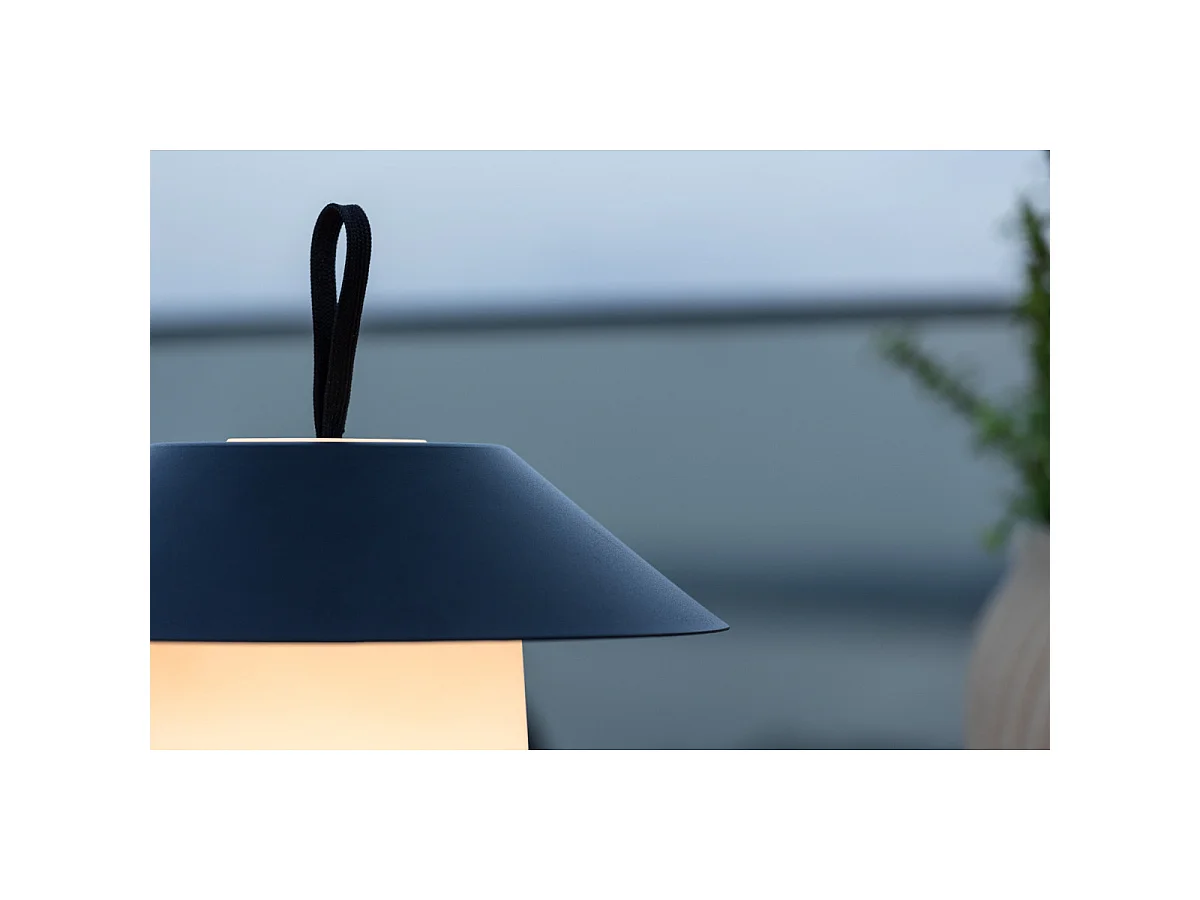 Rubu tafellamp LED buiten zwart.