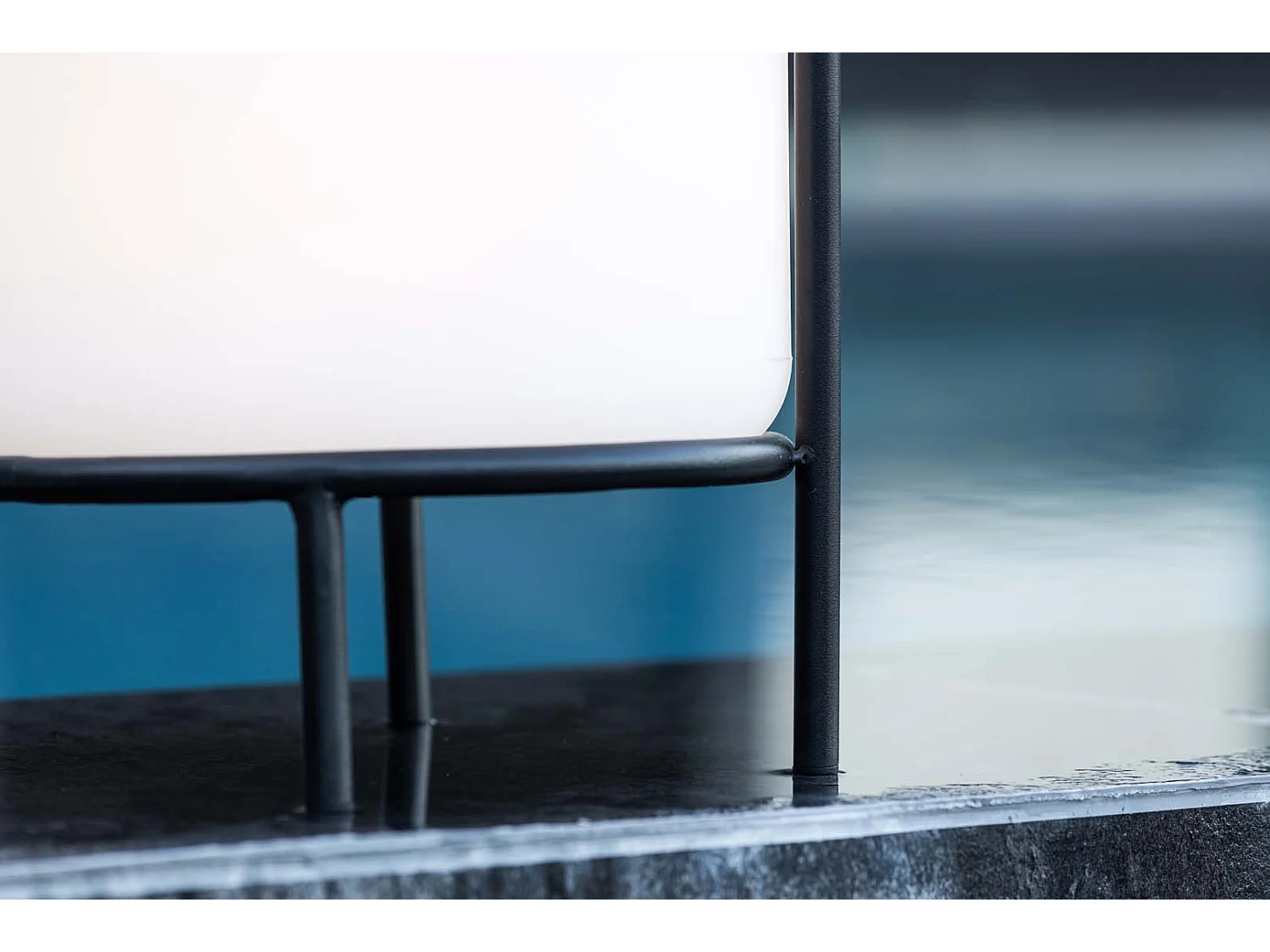 Lampada da tavolo Colie a LED per esterni 26x53x26cm nera.