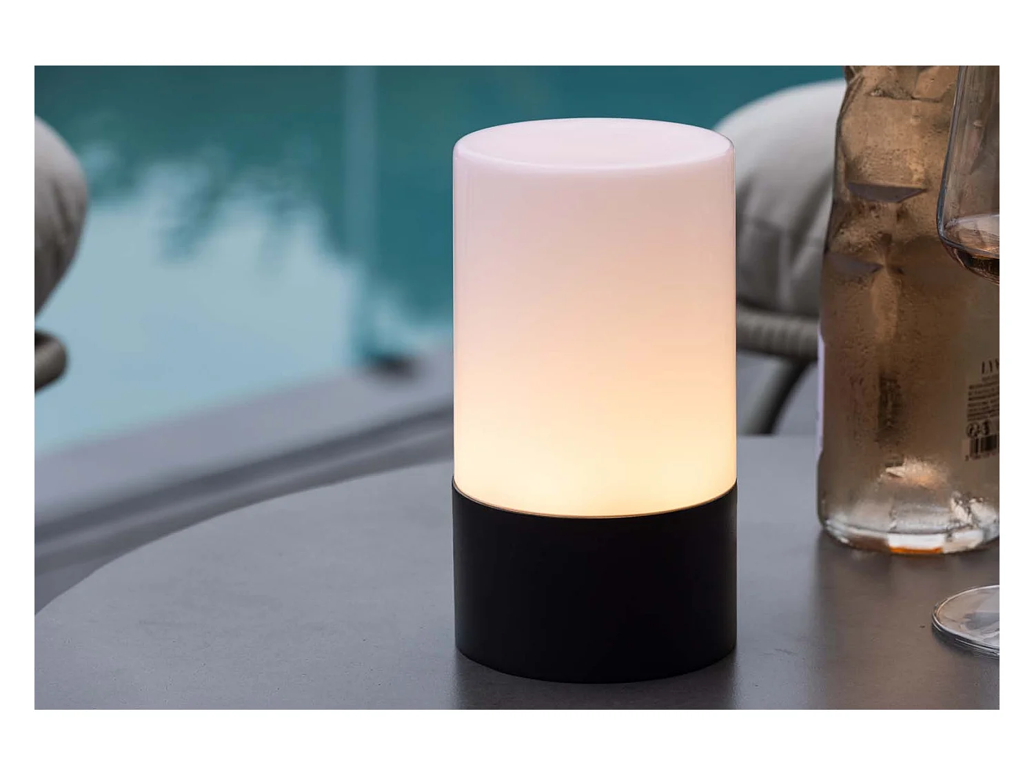 Lampe à Poser d'Extérieur LED "Tubu" 18cm Noir