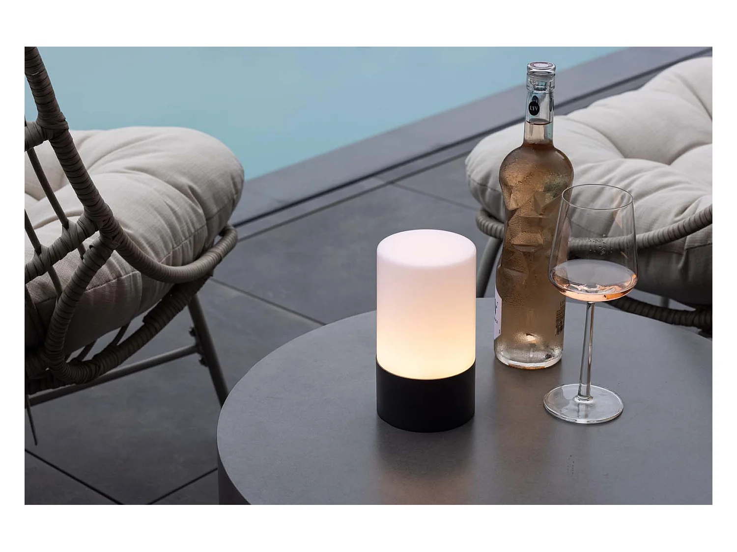 Lampe à Poser d'Extérieur LED "Tubu" 18cm Noir