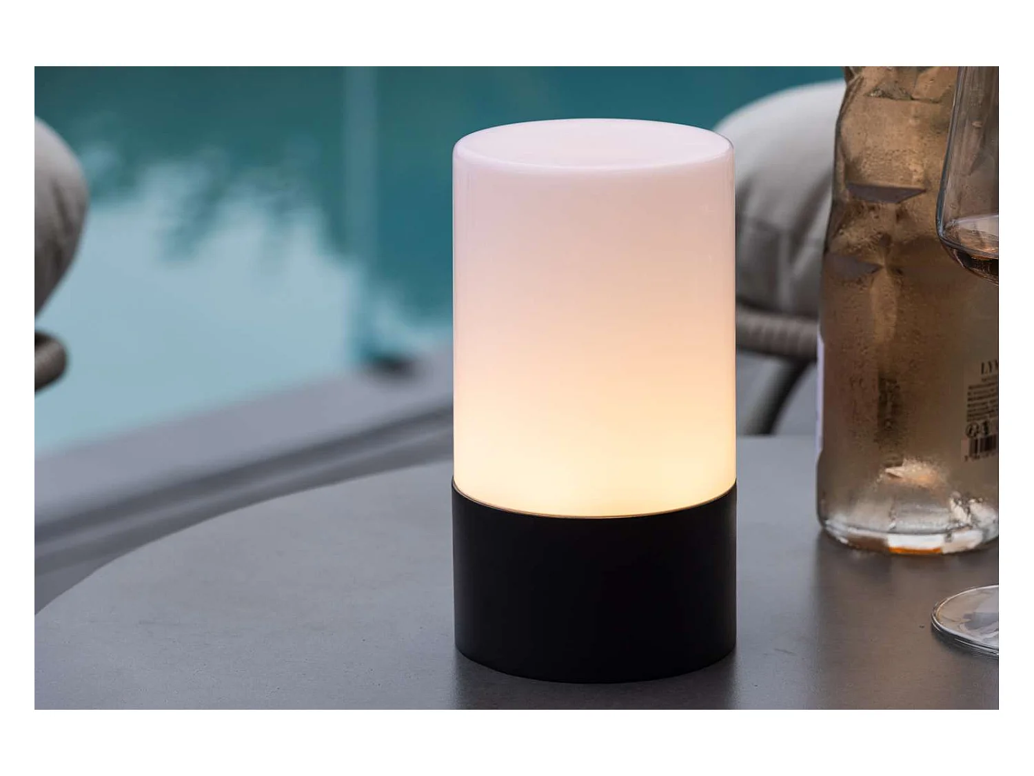 Lampe à Poser d'Extérieur LED "Tubu" 18cm Noir