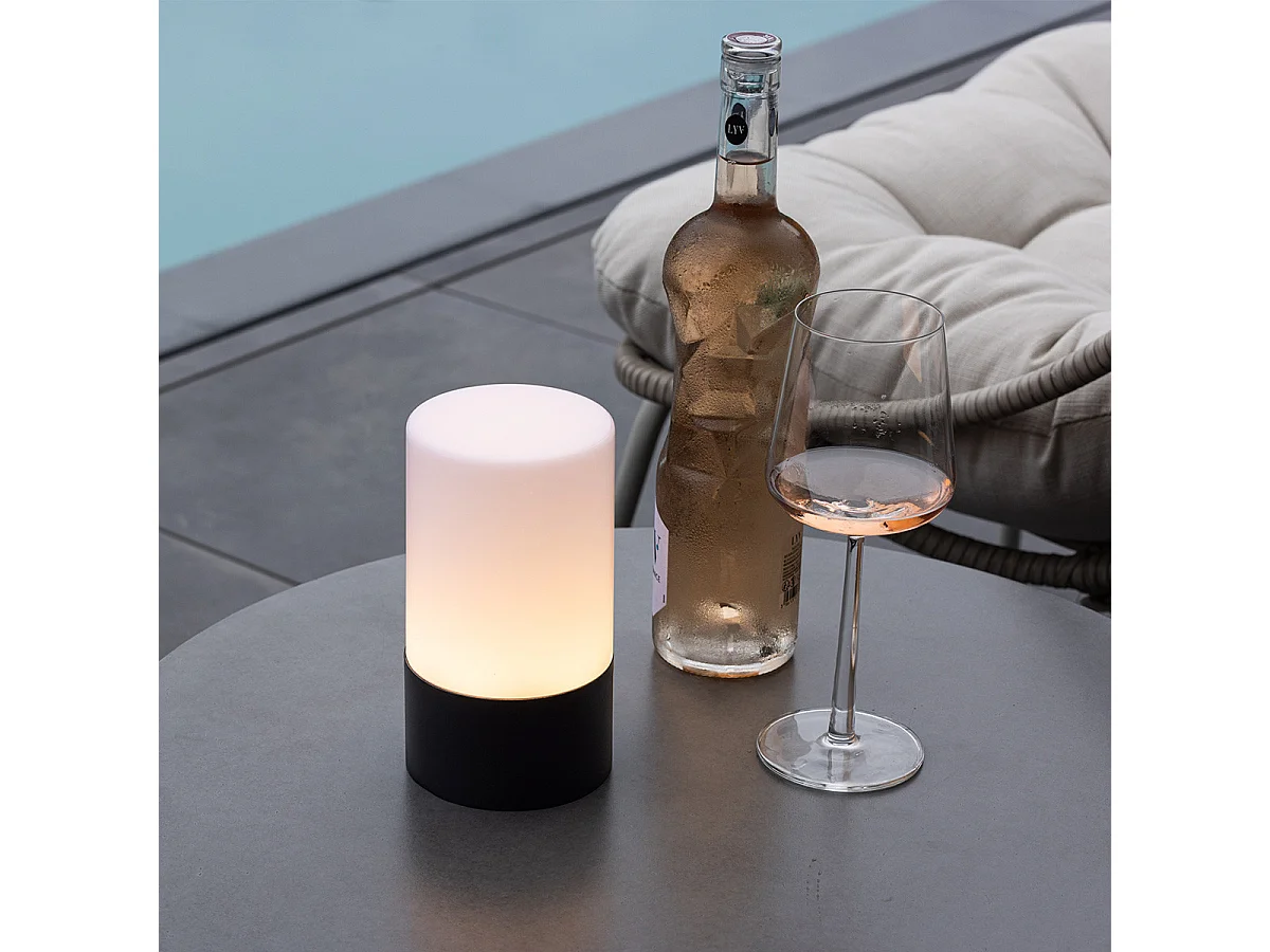 Tubu tafellamp LED buiten zwart.