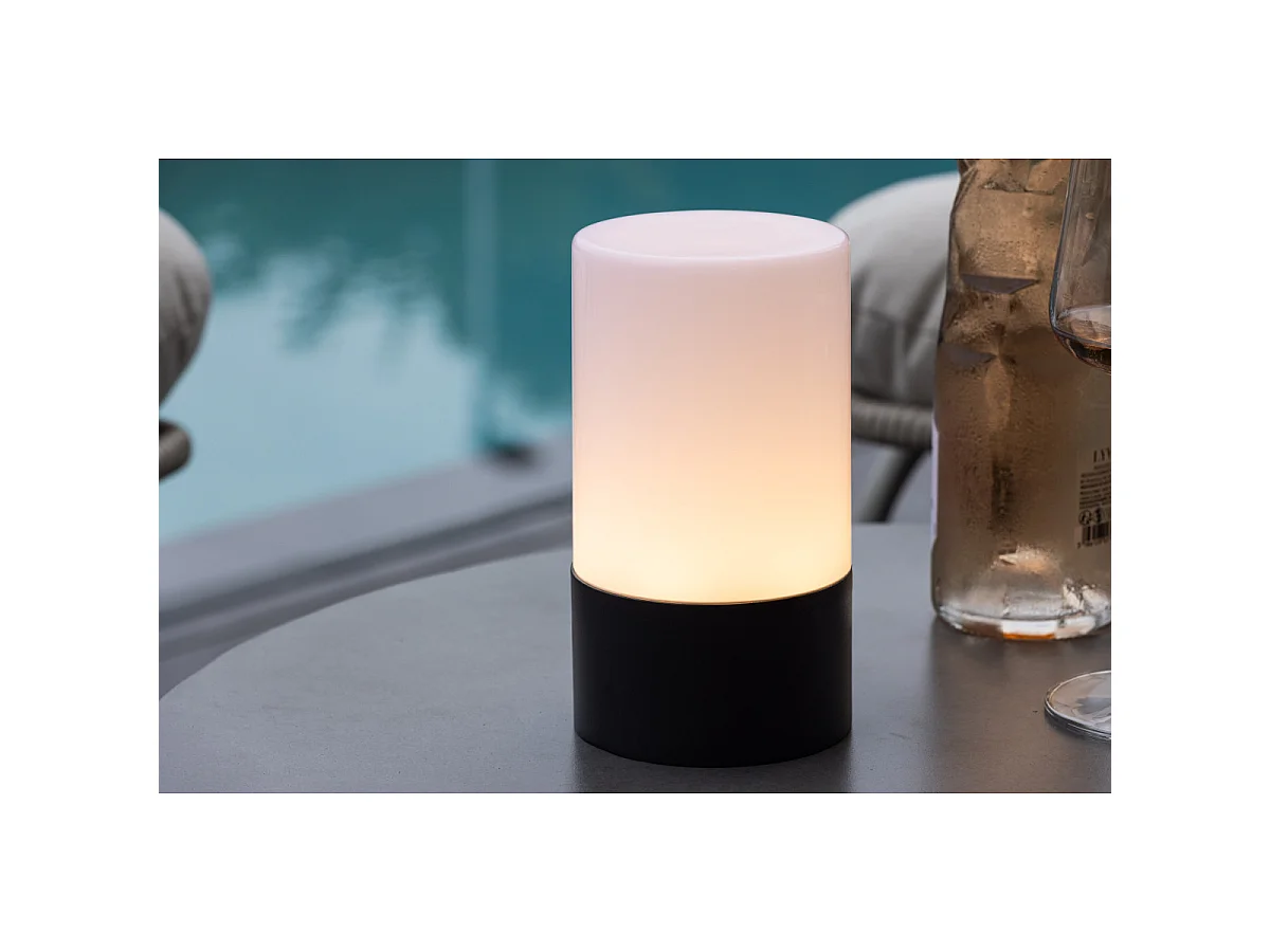 Tubu tafellamp LED buiten zwart.