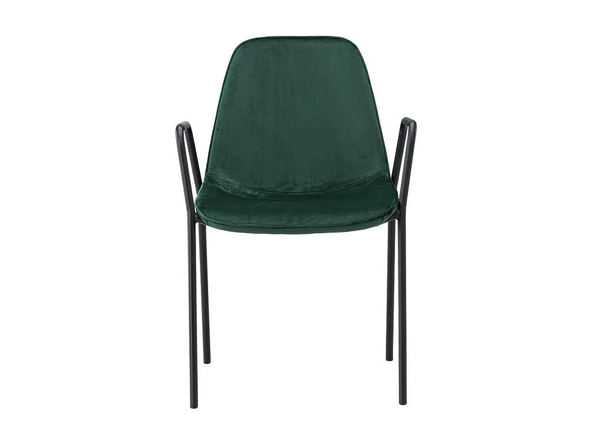 Klädesholmen Esszimmerstuhl mit Armlehne Velour grün.