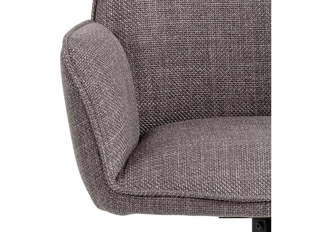 Glenda chaise de salle à manger avec accoudoirs tissu gris clair.