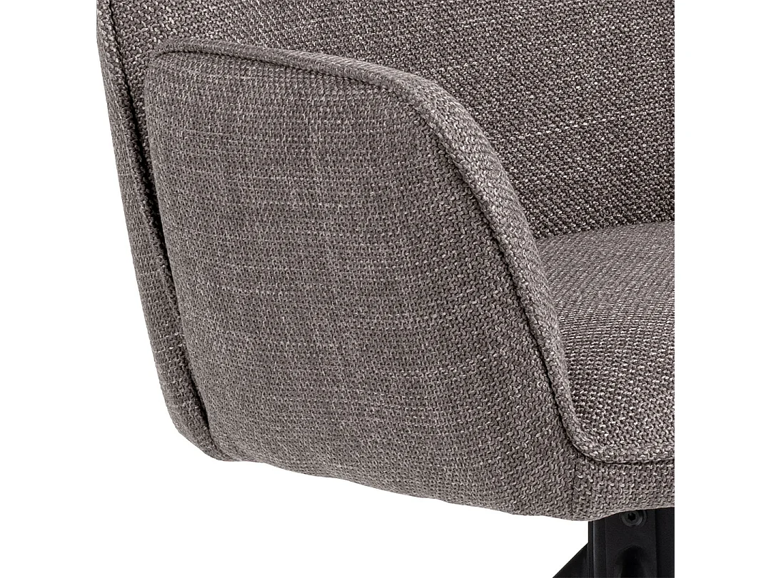 Glenda chaise de salle à manger avec accoudoirs tissu gris clair.