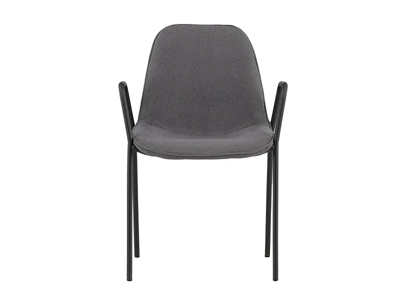 Klädesholmen eetkamerstoel met armleuningen donkergrijs.