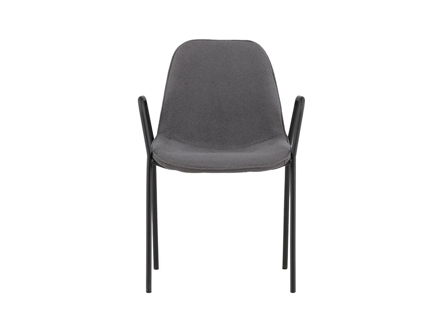 Klädesholmen chaise de salle à manger avec accoudoirs gris foncé