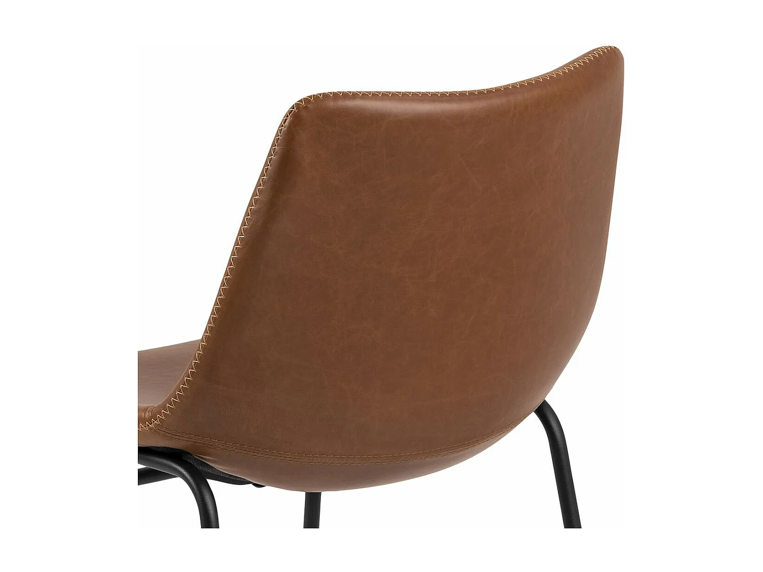 Oreos eetkamerstoel PU kunstleer bruin.