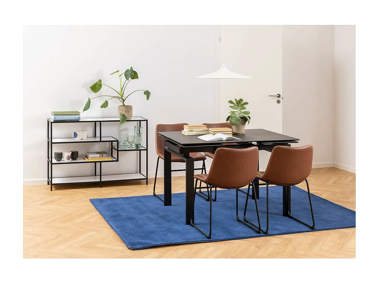 Oreos eetkamerstoel PU kunstleer bruin.