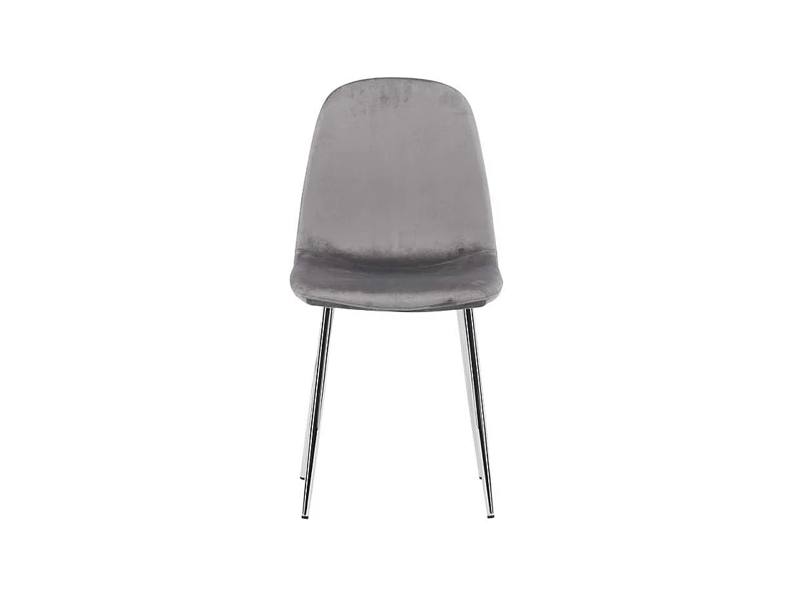 Eva Esszimmerstuhl Velour hellgrau.