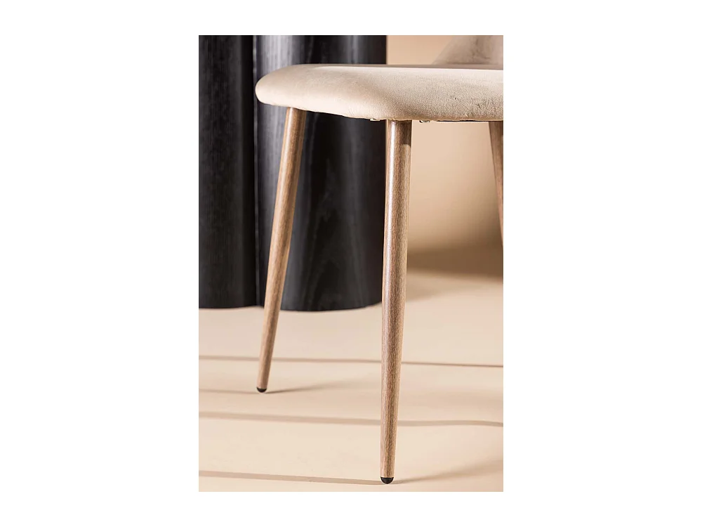 Night eetkamerstoel bruin, okkernoot decor.